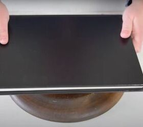 diy decorative plate how to make a high end stone tray, Placing a heavy book on the legs of the DIY decorative tray