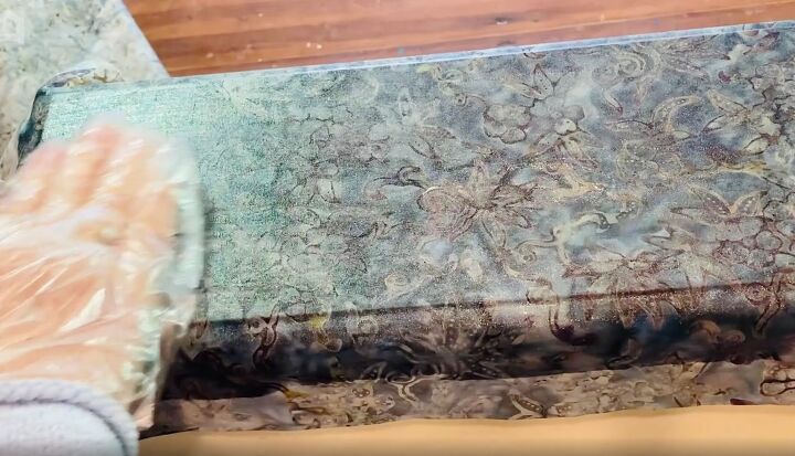 how to cover dresser with fabric