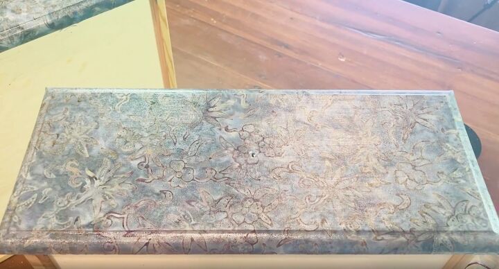 how to cover dresser with fabric