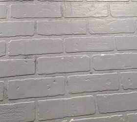 how to make faux brick panels look custom, Base Coat of Paint on the Faux Brick Panels