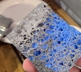 how to make faux brick panels look custom, Sponge with minimal paint on it