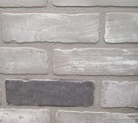 how to make faux brick panels look custom, Close Up of the Finished Faux Brick Panels