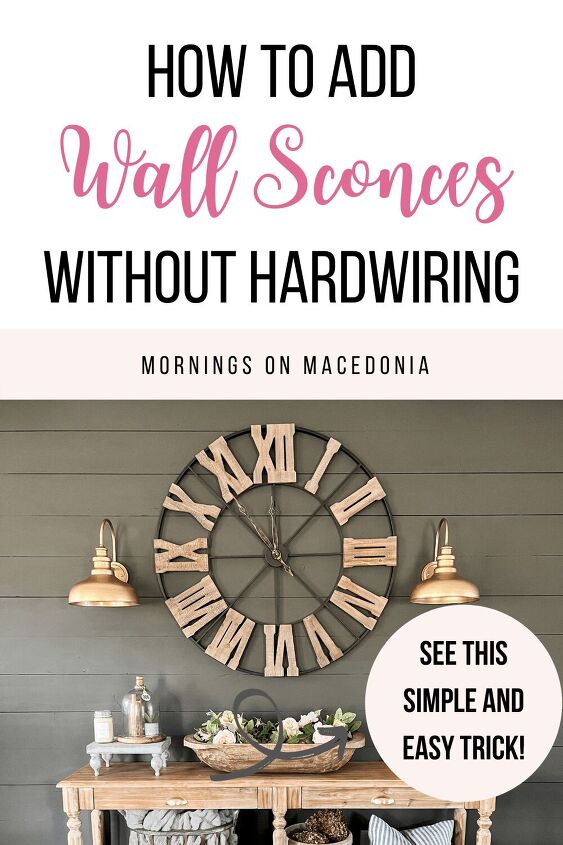 how to add wall sconces without hardwiring, Pin for later
