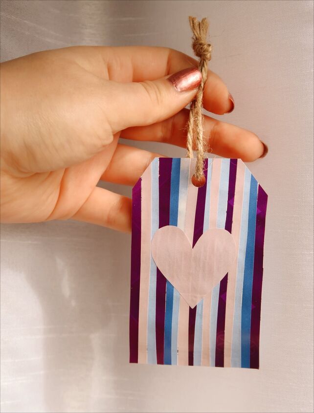 upcycled gift tag