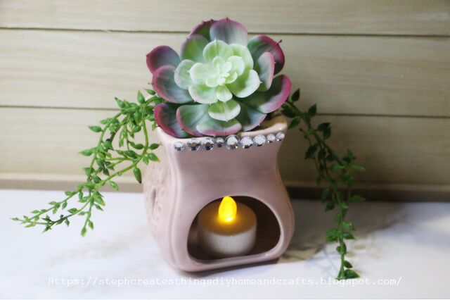 easy diy ceramic warmer succulent design
