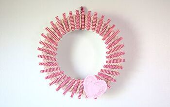 Cómo hacer una bonita corona de San Valentín con pinzas de la ropa