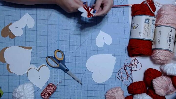 como fazer coraes embrulhados em fios artesanato fcil