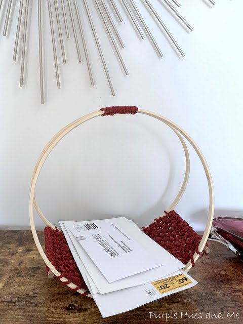 macrame mail stand