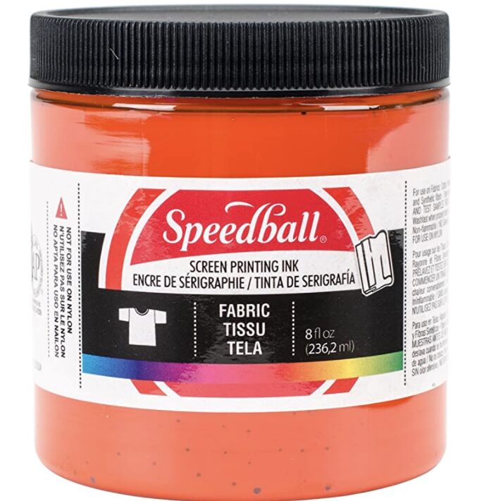 easy diy project vegetable printing, Orange Speedball Ink