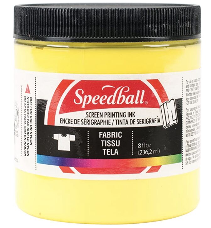 easy diy project vegetable printing, Yellow Speedball Ink