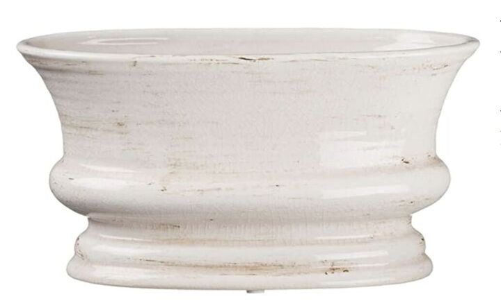 easy diy project vegetable printing, Oval Ceramic Vase