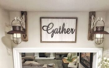 DIY Farmhouse LED Light Fixture - CityGirl Meets FarmBoy