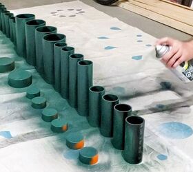 She spray paints PVC pipes and caps for a seasonal storage win we never imagined