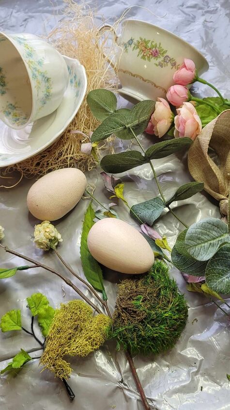 simple spring teacup nest diy nido de tazas de t