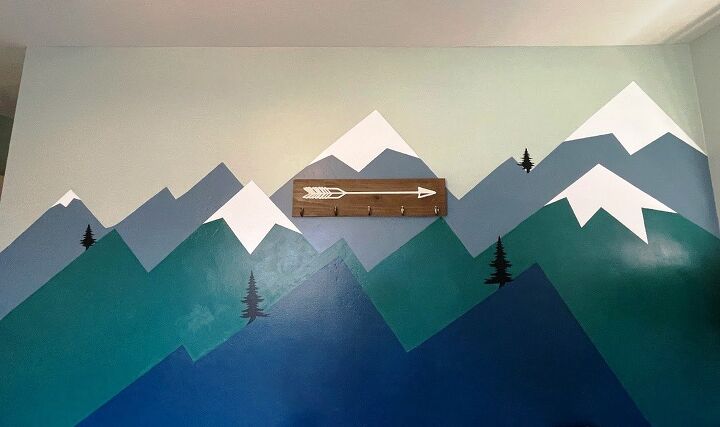 como pintar um mural de montanha