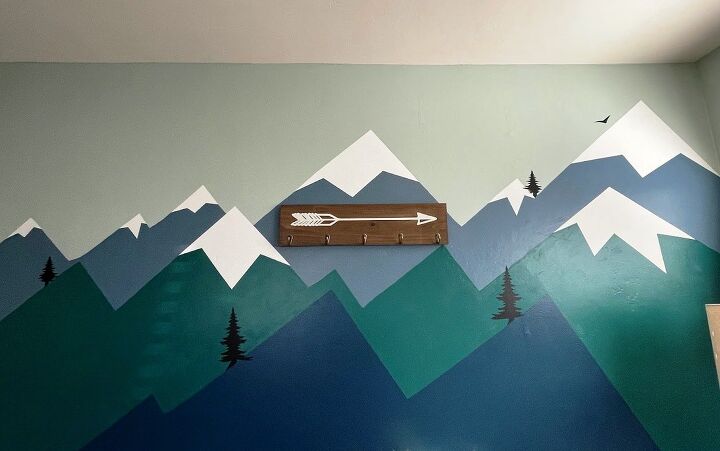 como pintar um mural de montanha