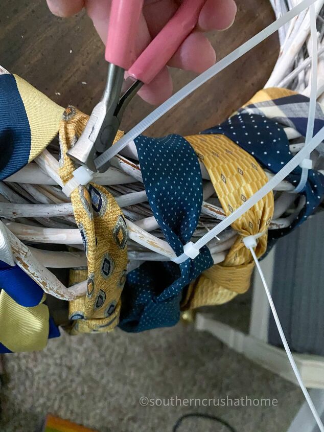 make a diy necktie wreath from thrift store finds for father s day
