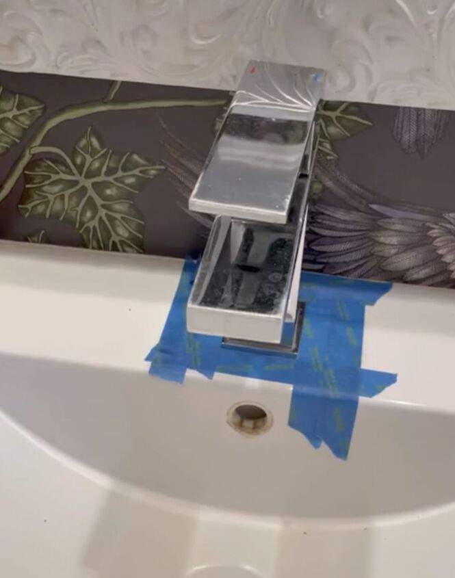 turn chrome faucets gold with rub n buff