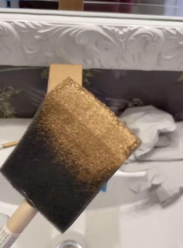 turn chrome faucets gold with rub n buff