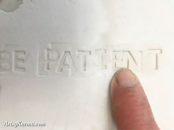 make an inspirational quote plaque using clay