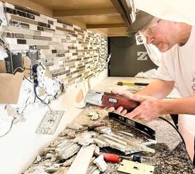 how to remove a tile backsplash from a kitchen