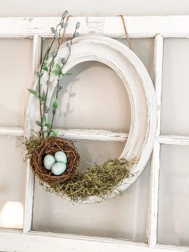 DIY farmhouse spring wreath