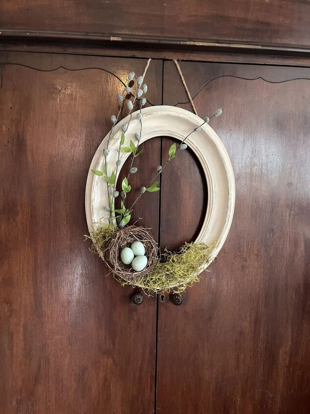 DIY farmhouse spring wreath