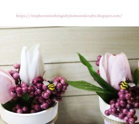diy spring floral clay pot design