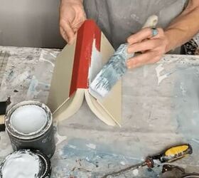 how to turn books into beautiful art for your home, Painting Book Cover