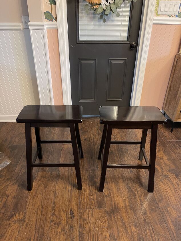 kitchen stool makeover, Before
