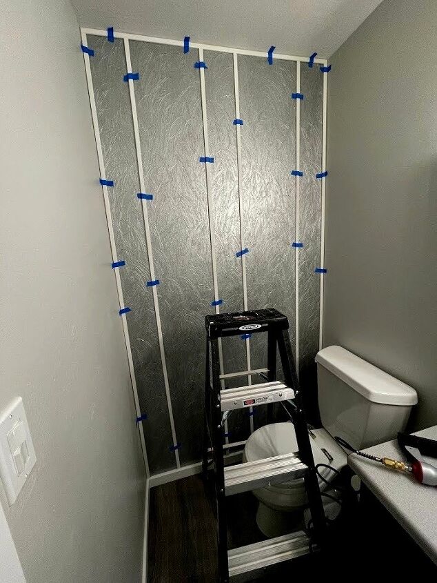 how i painted wallpaper to create an accent wall