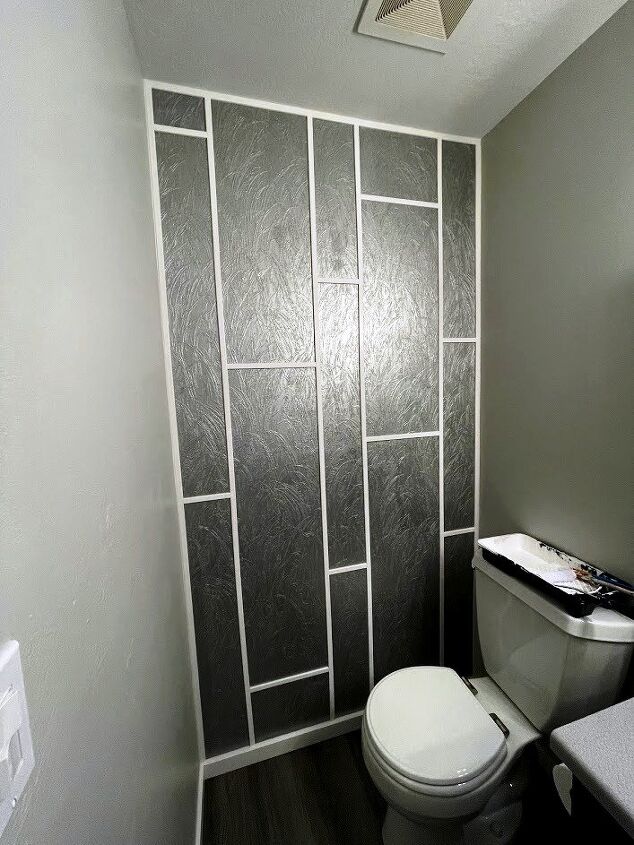 how i painted wallpaper to create an accent wall