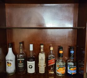 how to organize a liquor cabinet in a cute way