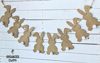 Dollar Tree Felt Bunny Garland Farmhouse Makeover