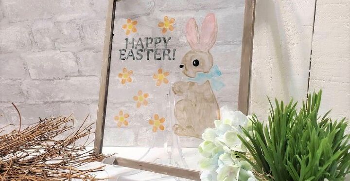 easy stained glass easter frame