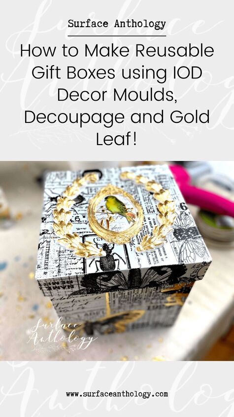 cmo hacer cajas de regalo reutilizables utilizando moldes de decoracin iod decoupage