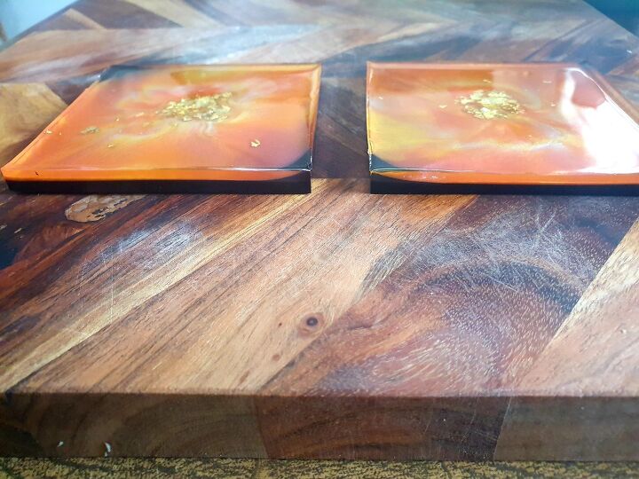 abstract flower coasters