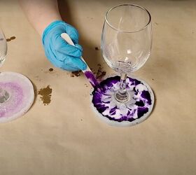 9 easy steps to gorgeous geode resin wine glasses, Wine glass craft ideas