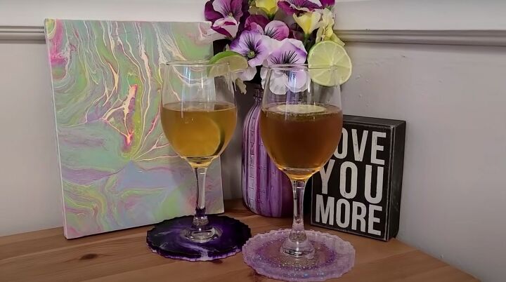 9 easy steps to gorgeous geode resin wine glasses, DIY personalized wine glasses