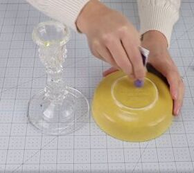Glue a bowl to a candlestick for this quick way to show-off your plants