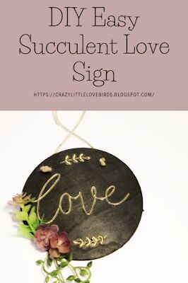 diy easy succulent love sign