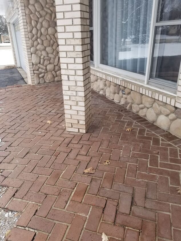 how can i update my brick porch and diagonal column