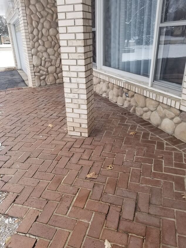 q how can i update my brick porch and diagonal column