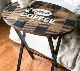 Turn a Plain TV Tray Into a Coffee Time Must-have!