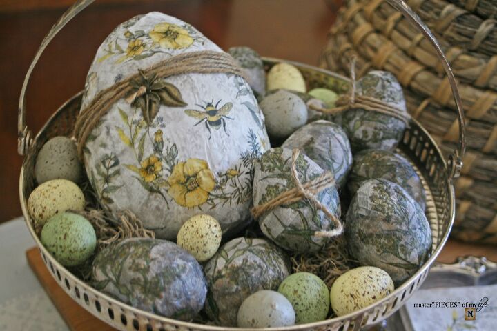 how to decoupage easter eggs