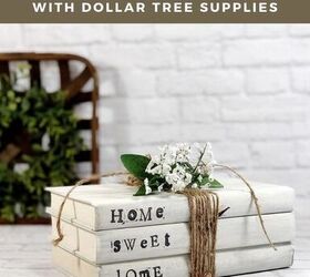 how to diy book stack with dollar tree supplies