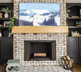 DIY Fireplace Makeover: How To Add Brick To a Fireplace