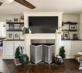 The weekend update that took their fireplace from clean and modern to bold and rustic