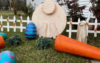 Easter Bunny Butt and Fence Yard Decoration
