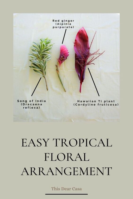 arreglo floral tropical fcil